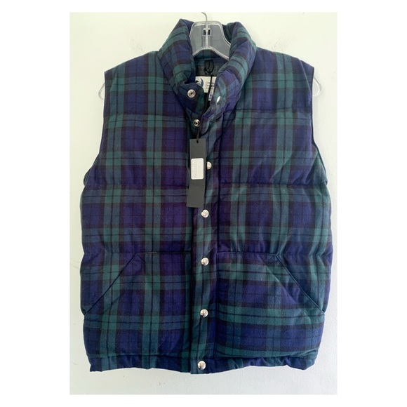 Jenni Kayne Jackets & Blazers - Jenni Kayne Blackwatch Blue Green Flannel Vest NWT